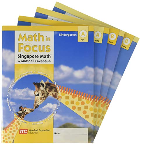 Math in Focus: Singapore Math Student Edition Bundle, A & B Parts 1 & 2 Grade K