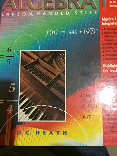 Algebra 1, Instructor's Edition [Paperback] Ronald E. Larson; Timothy D. Kanold and Lee Stiff