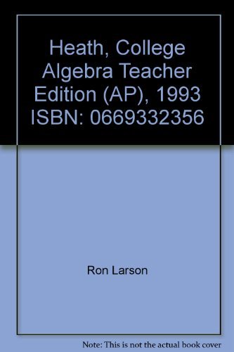 College Algebra (Instructor's Annotated Edition) [Paperback]