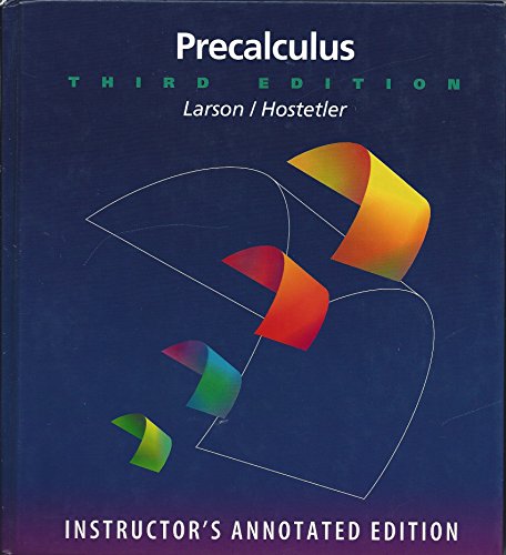 Precalculus [Paperback] Ron Larson and Robert P. Hostetler
