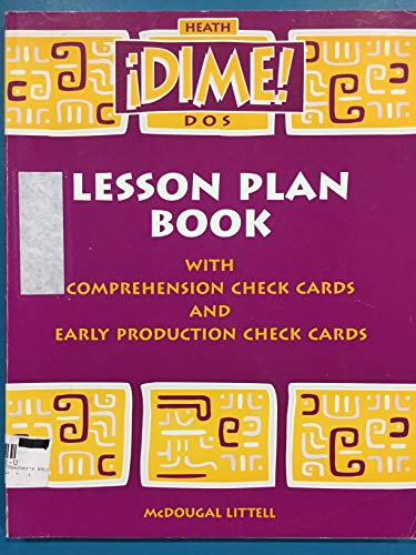!Dime! Dos Lesson Plan Book With Comprehension Check Cards and Early Production Check Cards [Paperback]