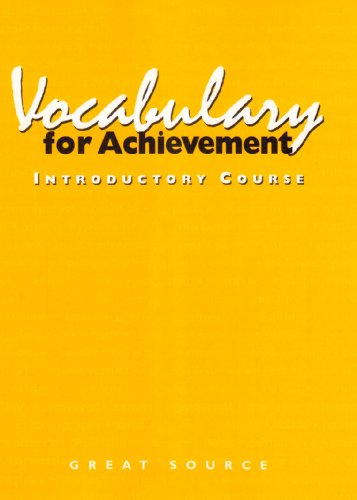 Great Source Vocabualry for Achievement Workbook Grade 6 Intro Course