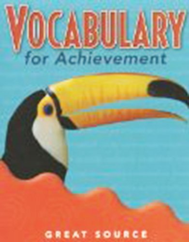 Great Source Vocabulary for Achievement Student Edition Grade 4  2000