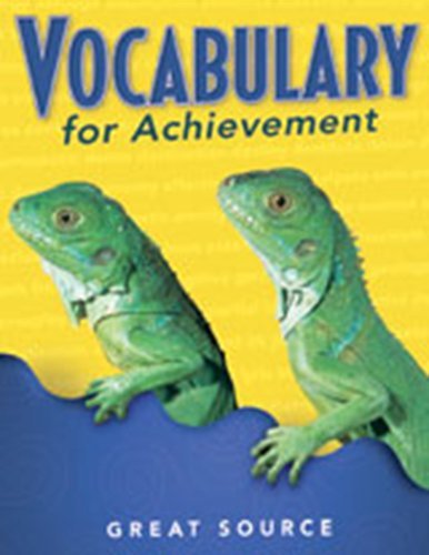 Vocabulary for Achievement Teacher's Edition Grade 3 2000