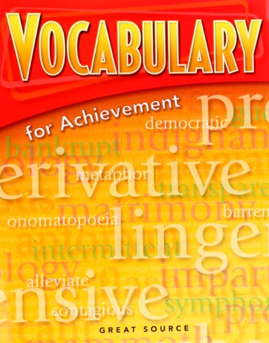 Great Source Vocabulary for Achievement  Student Edition Grade 6 Intro Course 2006