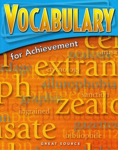 Great Source Vocabulary for Achievement  Student Edition Grade 7 First Course 2006