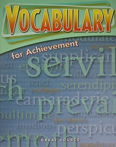 Great Source Vocabulary for Achievement  Student Edition Grade 11 Fifth Course 2006
