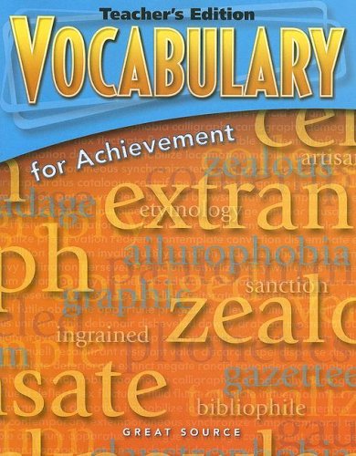 Vocabulary for Achievement Teacher's Edition Grade 7 First Course 2006