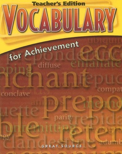 Vocabulary for Achievement Teacher's Edition Grade 12 Sixth Course 2006