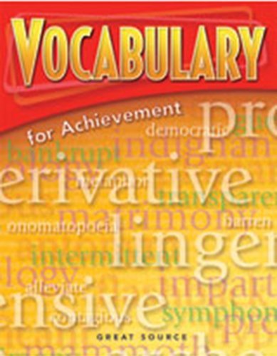 Vocabulary for Achievement Student Book 5-Pack Grade 6