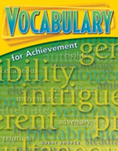 Vocabulary for Achievement Student Book 5-Pack Grade 8