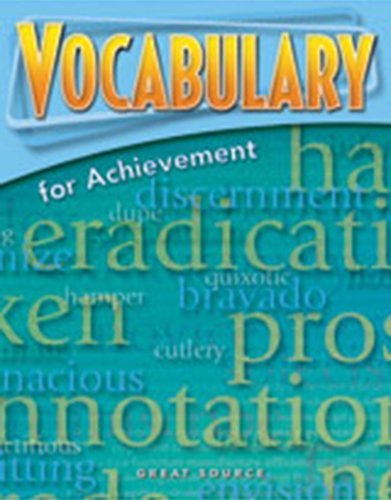 Vocabulary for Achievement Student Book 5-Pack Grade 9