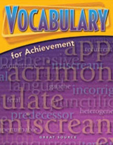 Vocabulary for Achievement Student Book 5-Pack Grade 10
