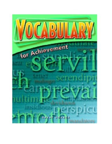 Vocabulary for Achievement Student Book 5-Pack Grade 11
