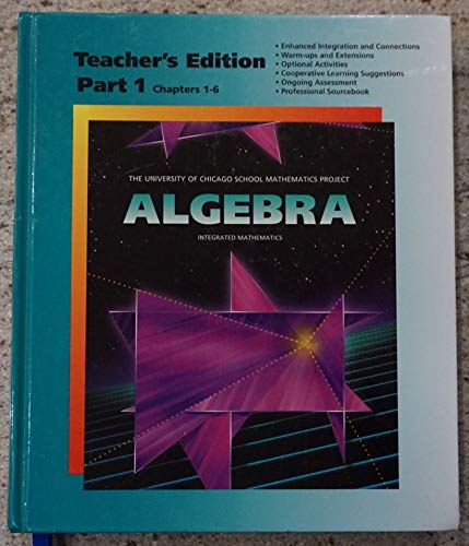 Algebra Teacher Edition (University of Chicago School Mathematics Project, Part 1 Chapters 1-6) [Hardcover] John W. McConnell