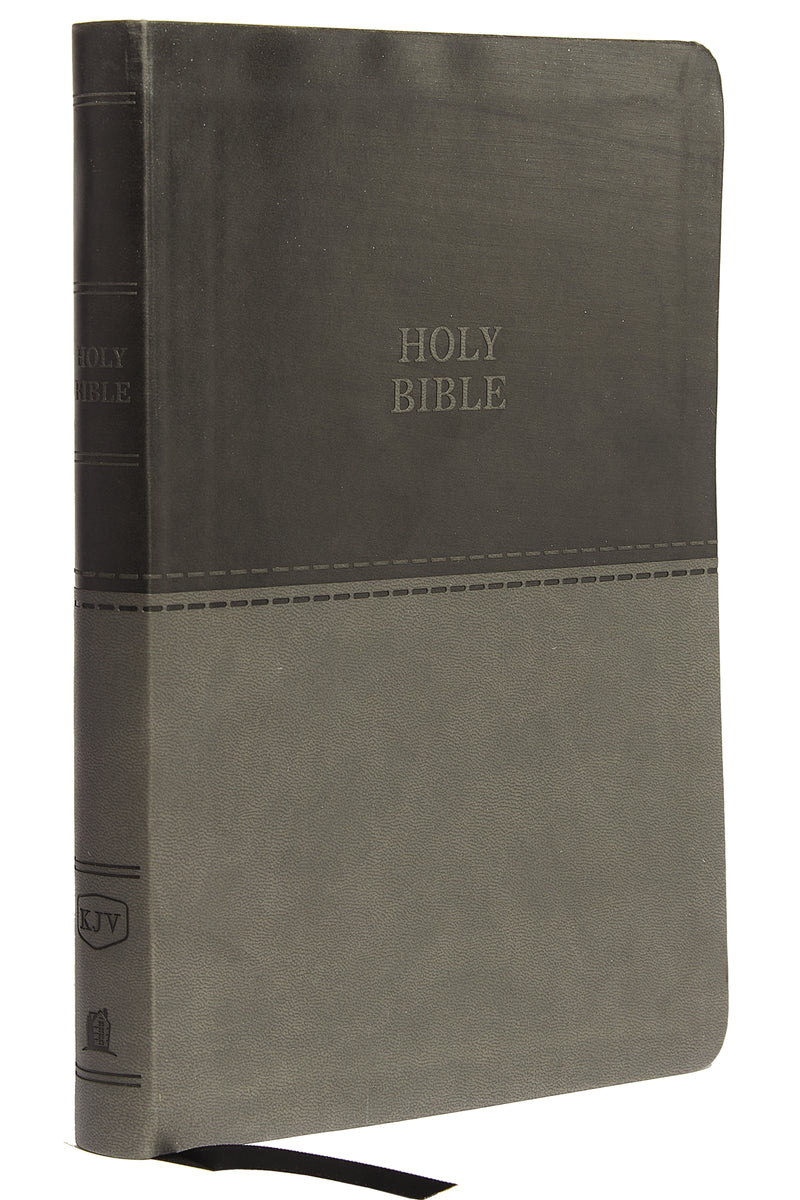 KJV Holy Bible: Value Large Print Thinline, Gray Leathersoft, Red Letter, Comfort Print: King James Version