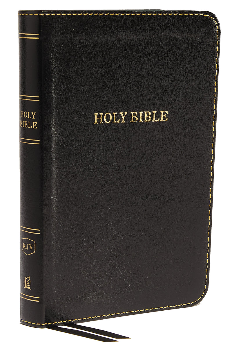 KJV Holy Bible: Compact Thinline, Black Leathersoft, Red Letter, Comfort Print: King James Version