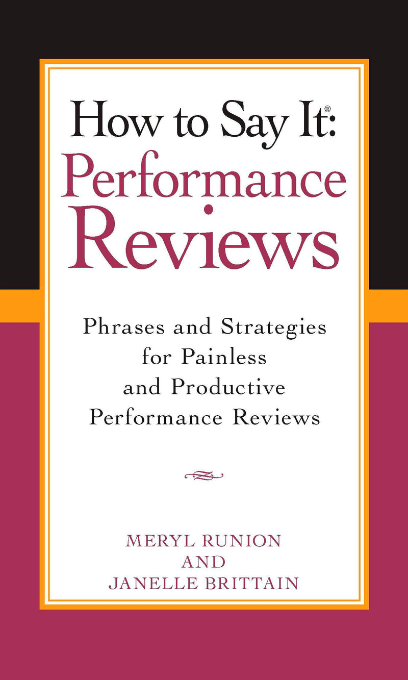 How To Say It Performance Reviews