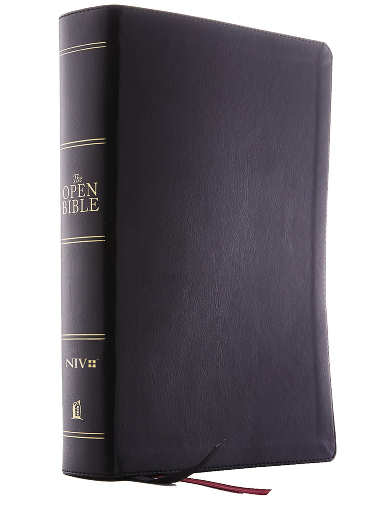 The  NIV, Open Bible, Leathersoft, Black, Red Letter, Comfort Print: Complete Reference System