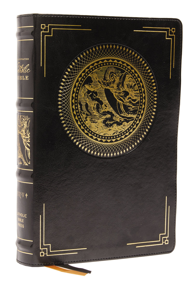 NRSVCE, Illustrated Catholic Bible, Leathersoft, Black, Comfort Print: Holy Bible