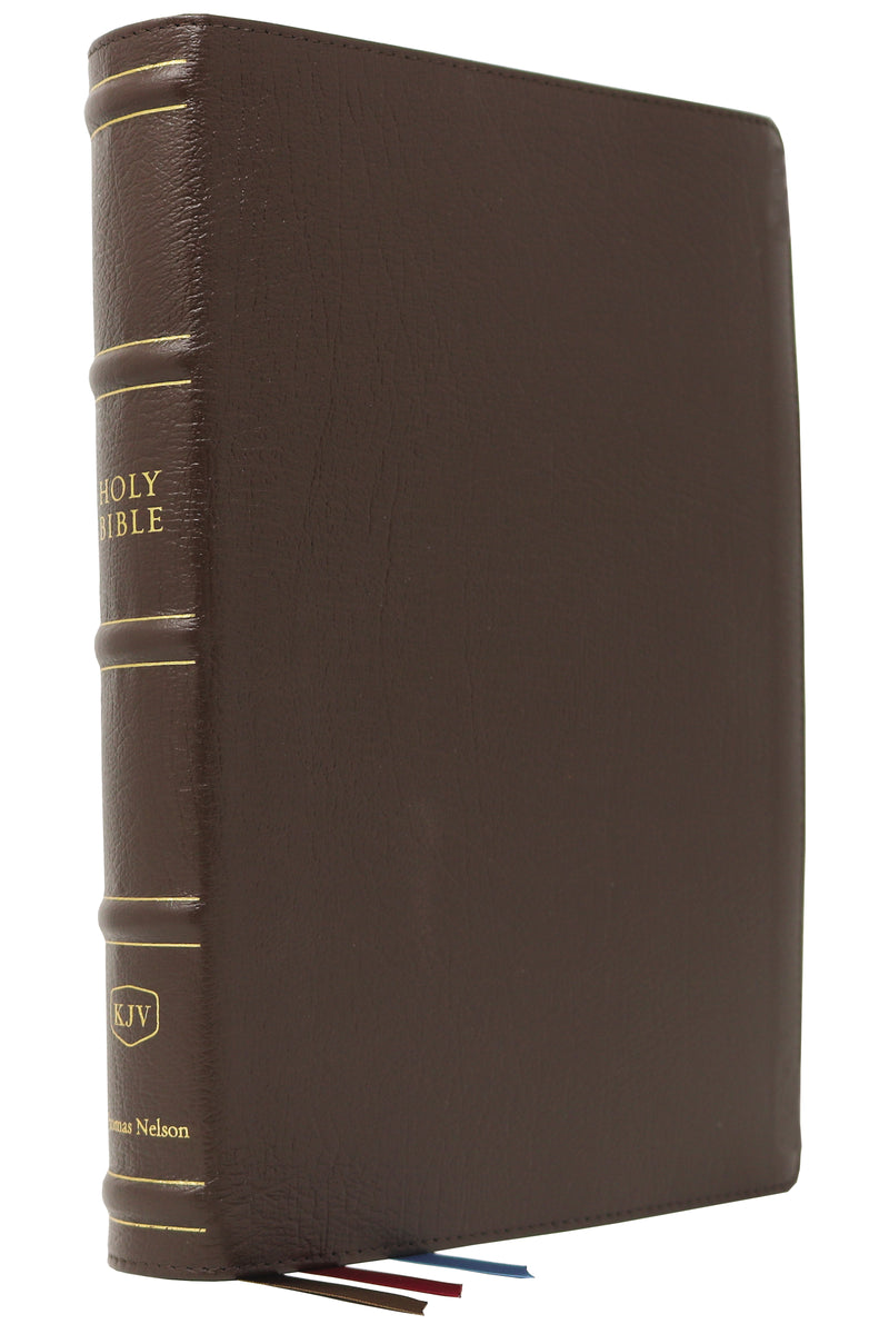 KJV Holy Bible: Large Print Verse-by-Verse with Cross References, Brown Genuine Leather, Comfort Print: King James Version (Maclaren Series)