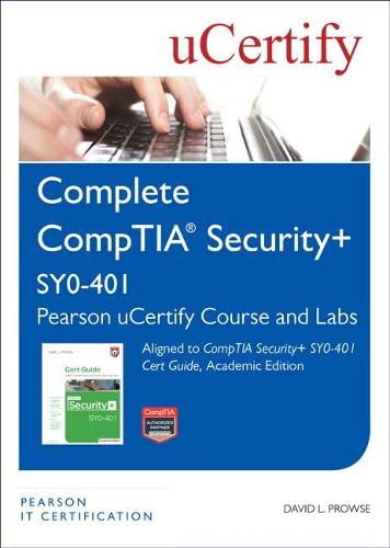 Comptia Security+ Sy0 401 Pearson Ucertify Course & Labs
