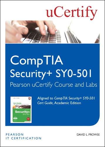 Comptia Security+ Sy0 501 Pearson Ucertify Course & Labs Student Access Card 2e