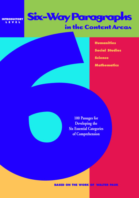 Six Way Paragraphs In The Content Areas Introductory Level