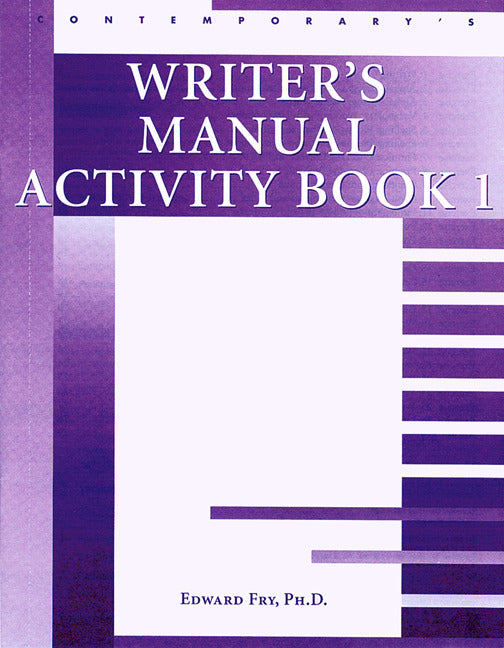 Student Activity Books Writers Manual Activity Book 1 10 Pack