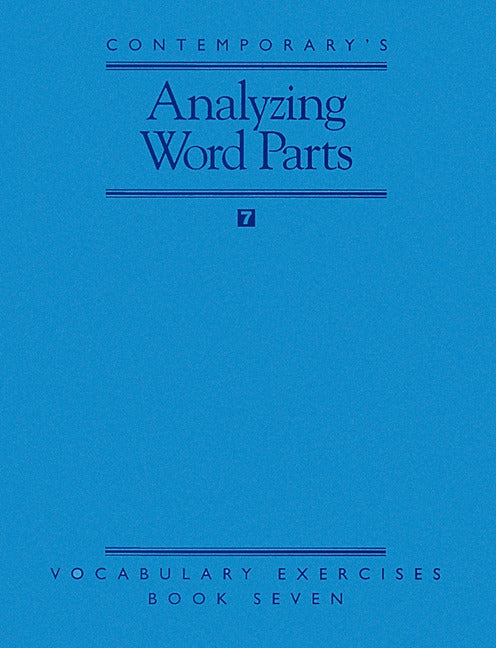 Vocabulary Exercises Analyzing Word Parts 10 Pack
