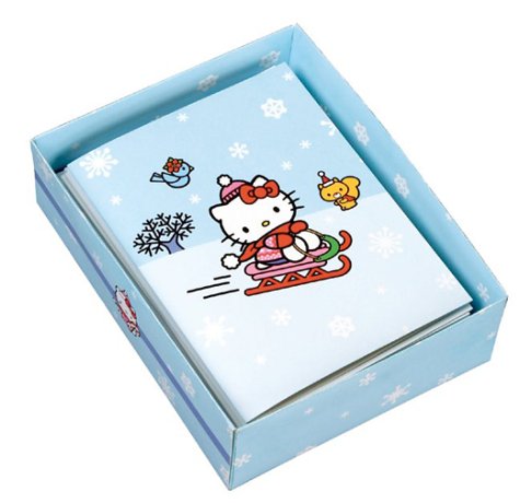 Hello Kitty Hello Winter Fun Notecard