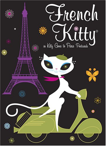 French Kitty In Kitty Goes To Paris Postcards Hinged Box