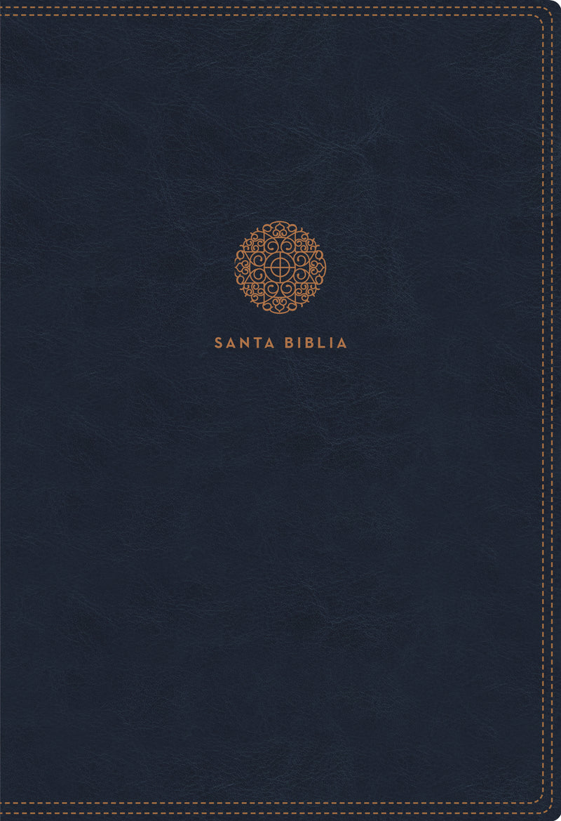RVR60, Santa Biblia, Letra Supergigante, Leathersoft, Azul, con Índice y Cierre, Comfort Print