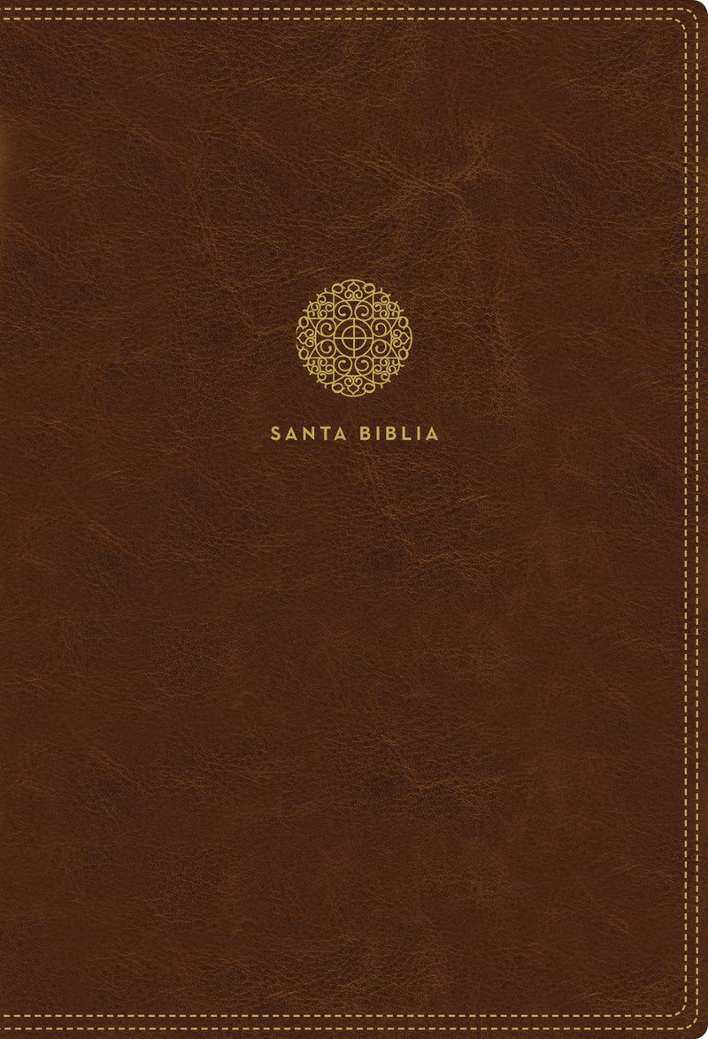 RVR60, Santa Biblia, Letra Supergigante, Leathersoft, Café, con Índice y Cierre, Comfort Print