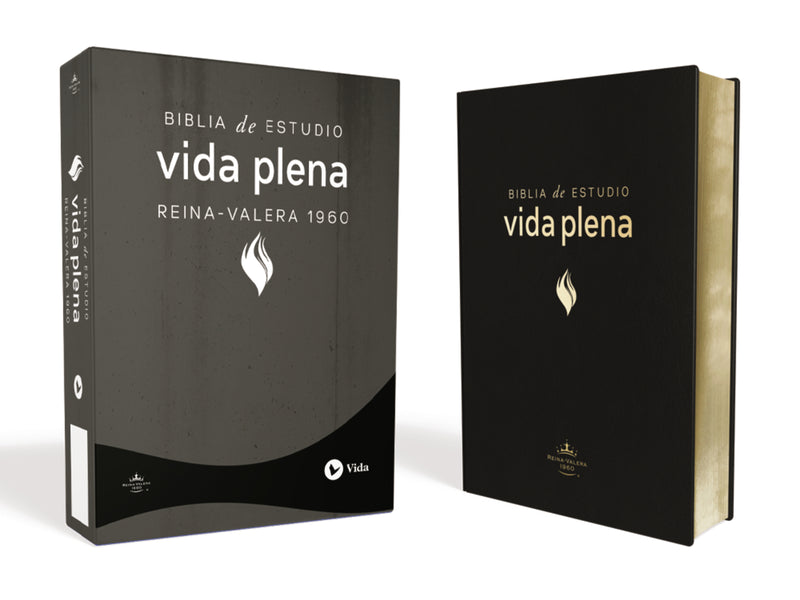 RVR60, Biblia de Estudio de la vida plena, Piel fabricada, Negro