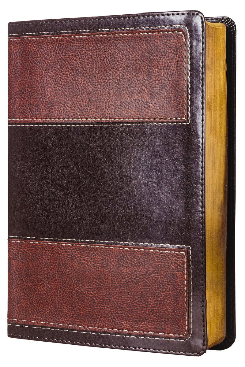 RVR60, Biblia de Estudio de la vida plena, Leathersoft Italian Duo-tone, Café