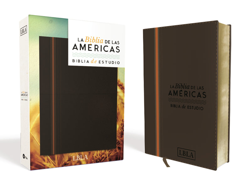 LBLA, Biblia de Estudio, Leathersoft, Café