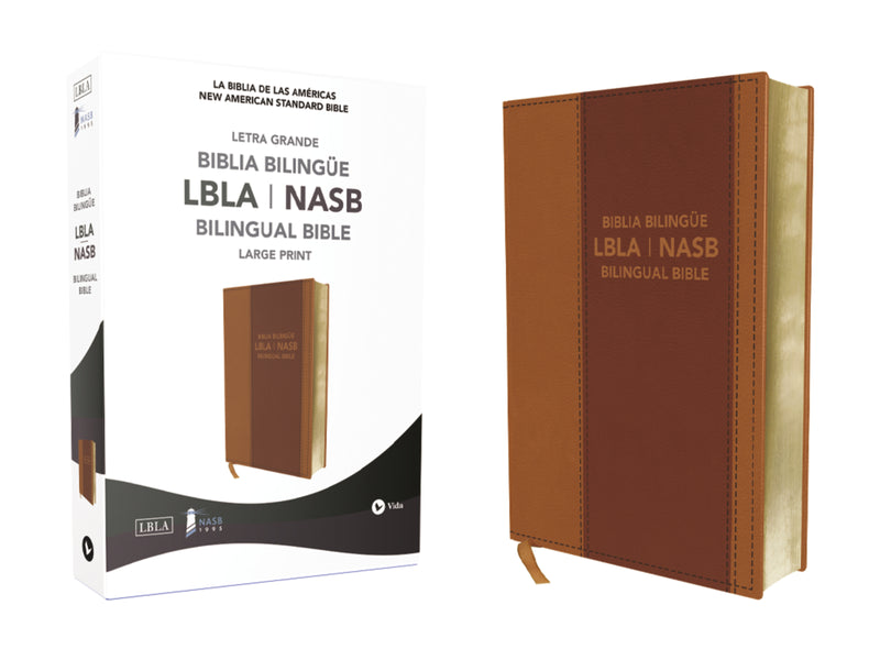 NASB/LBLA, Bilingual Bible, Leathersoft, Brown / NASB/LBLA, Biblia Bilingüe, Leathersoft, Café