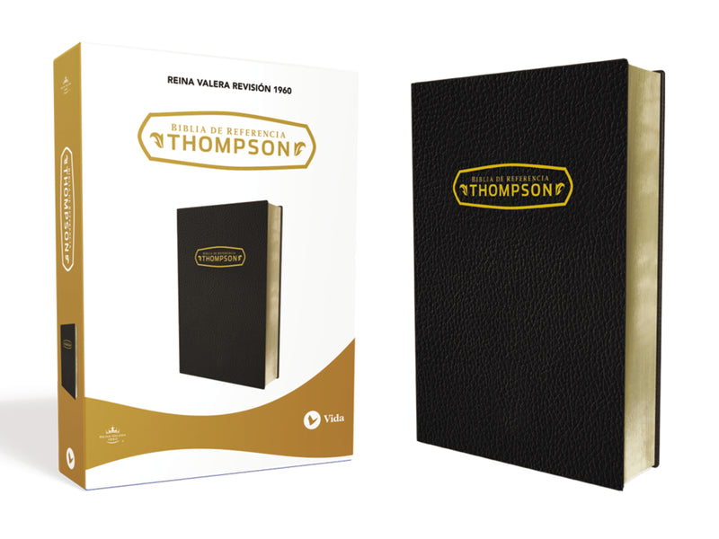 RVR60, Biblia de Referencia Thompson, Piel reciclada, Negro