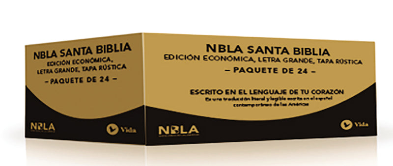 NBLA, Santa Biblia, Edición Misionera, Letra grande, Tapa rústica, Paquete de 24