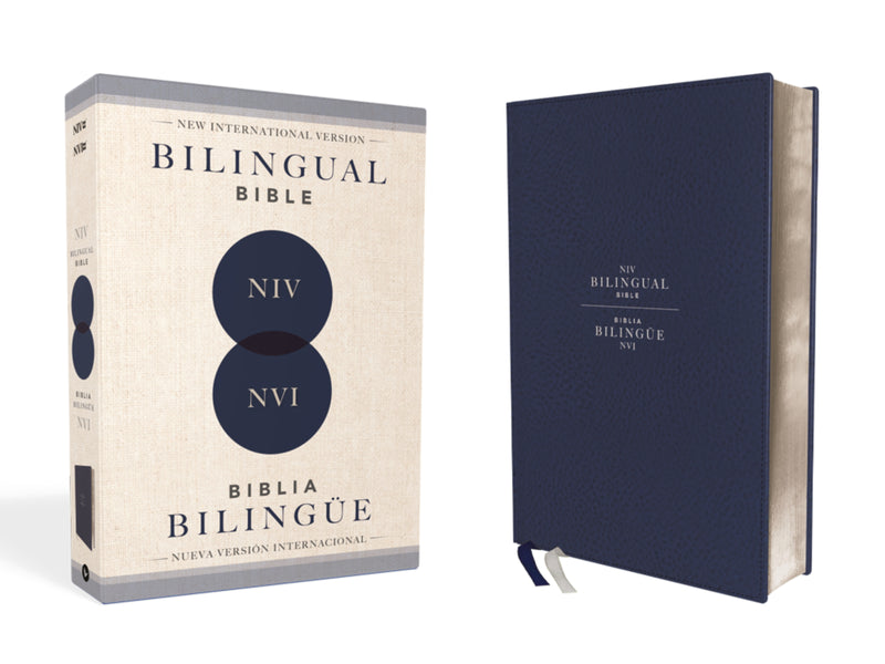 NIV/NVI Bilingual Bible, Revised Text 2022, Leathersoft, Navy / NIV/NVI, Biblia Bilingüe, Revisión 2022, Leathersoft, Azul añil