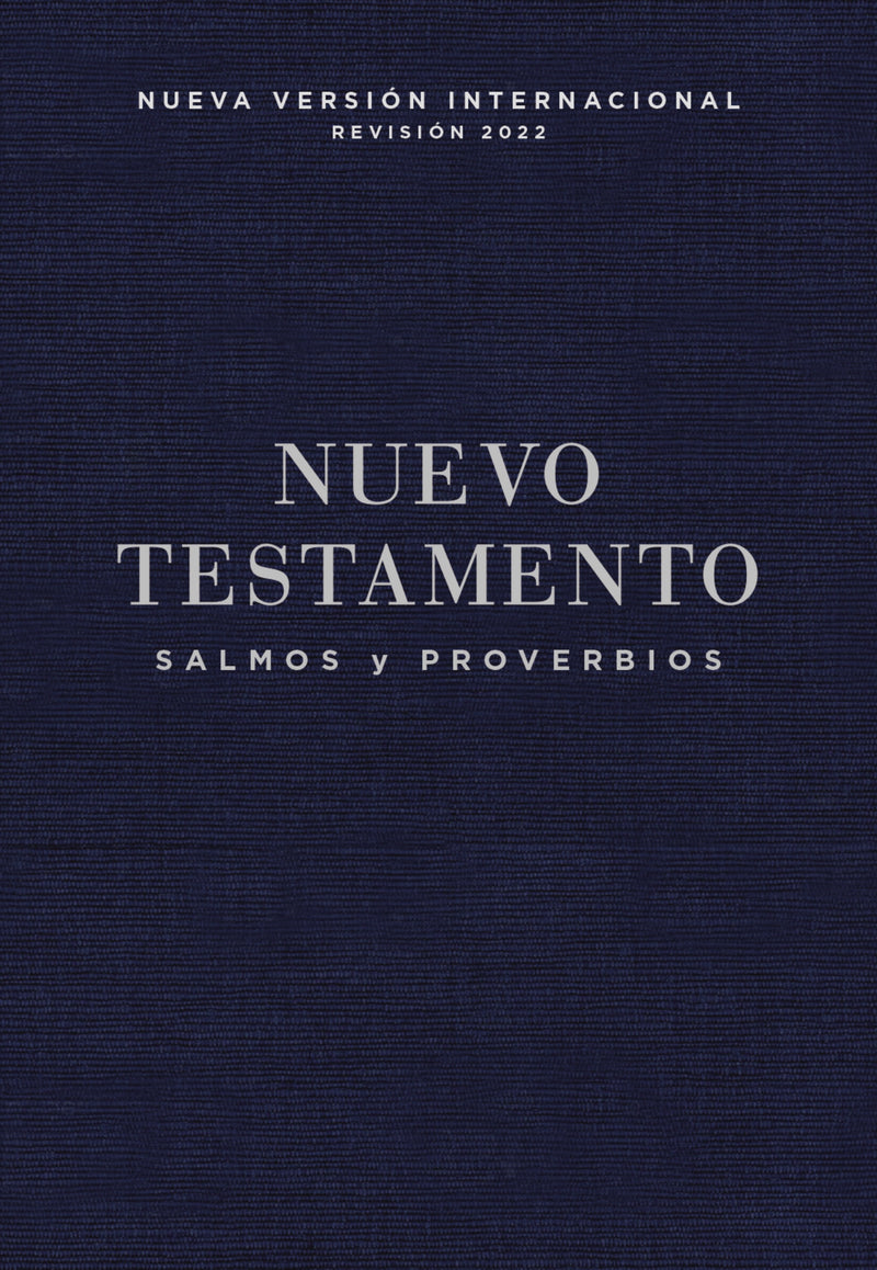 NVI, Nuevo Testamento de bolsillo, con Salmos y Proverbios, Revisión 2022, Tapa Rústica, Azul añil