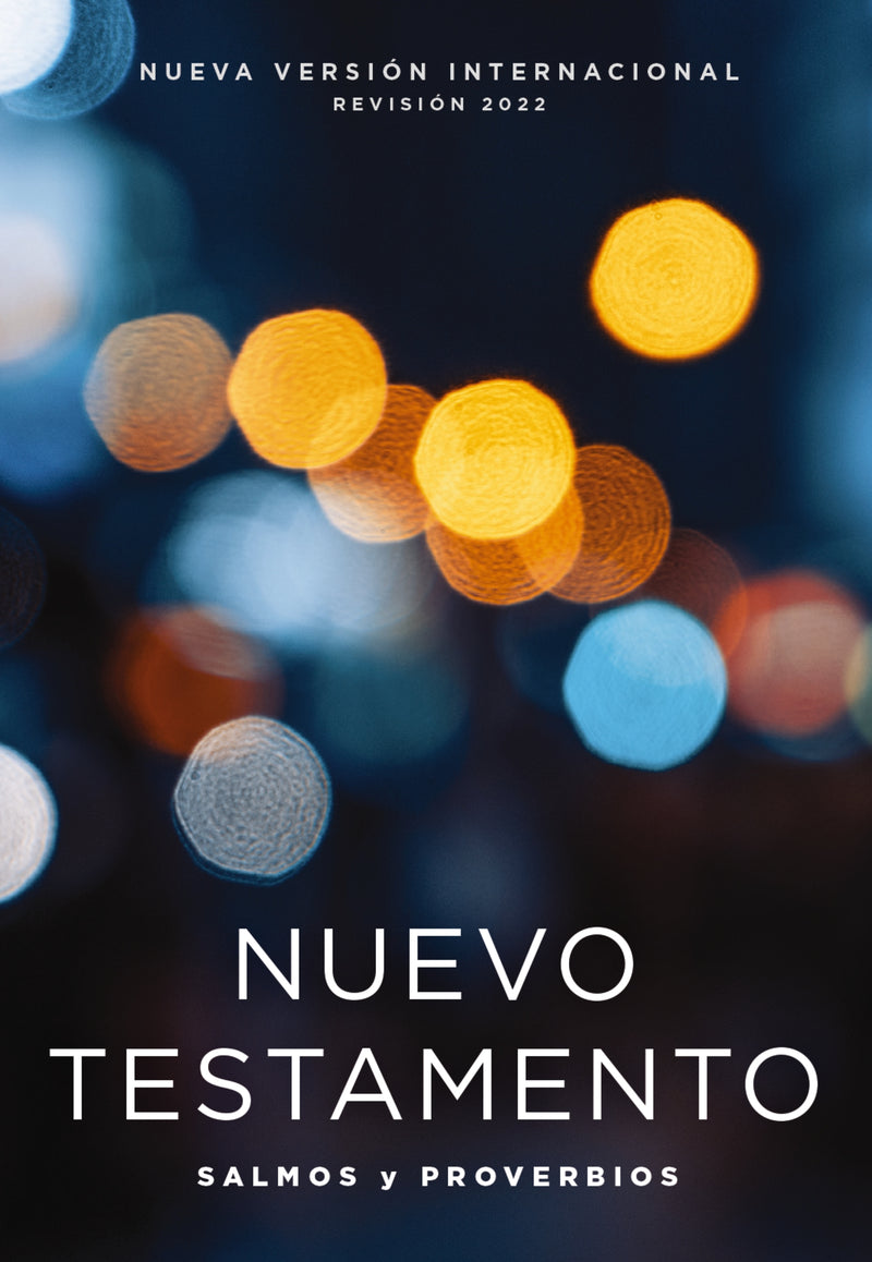NVI, Nuevo Testamento de bolsillo, con Salmos y Proverbios, Revisión 2022, Tapa Rústica, Luces brillantes