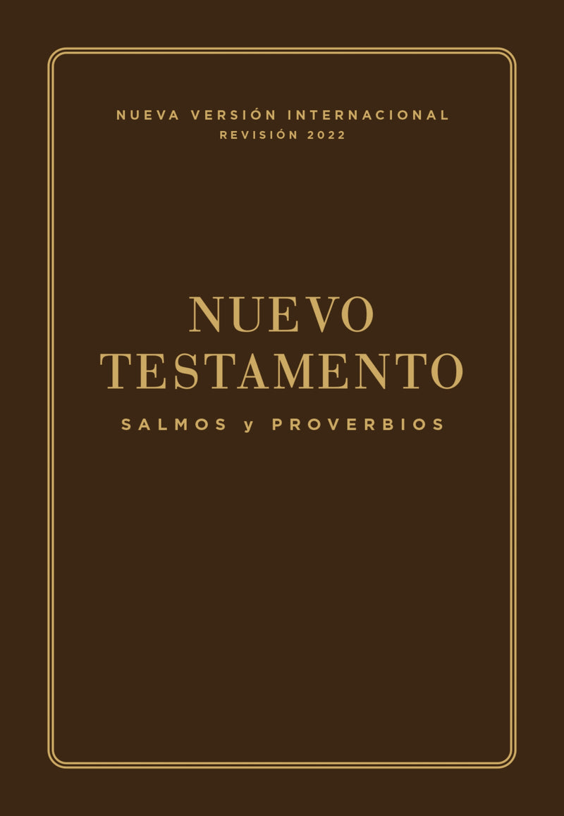 NVI, Nuevo Testamento de bolsillo, con Salmos y Proverbios, Revisión 2022, Leatherflex, Café