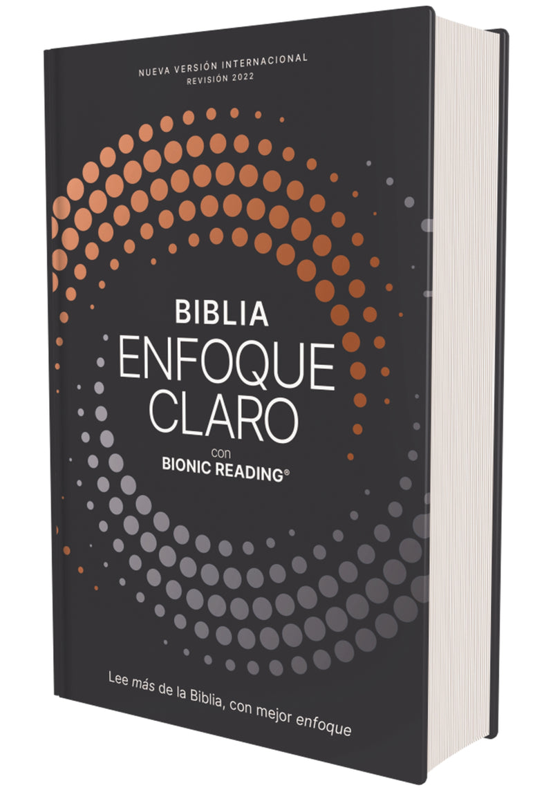 NVI, Biblia enfoque claro, Revisión 2022, Tapa dura, Gris/Cobre: Lee más de la Biblia, con mejor enfoque
