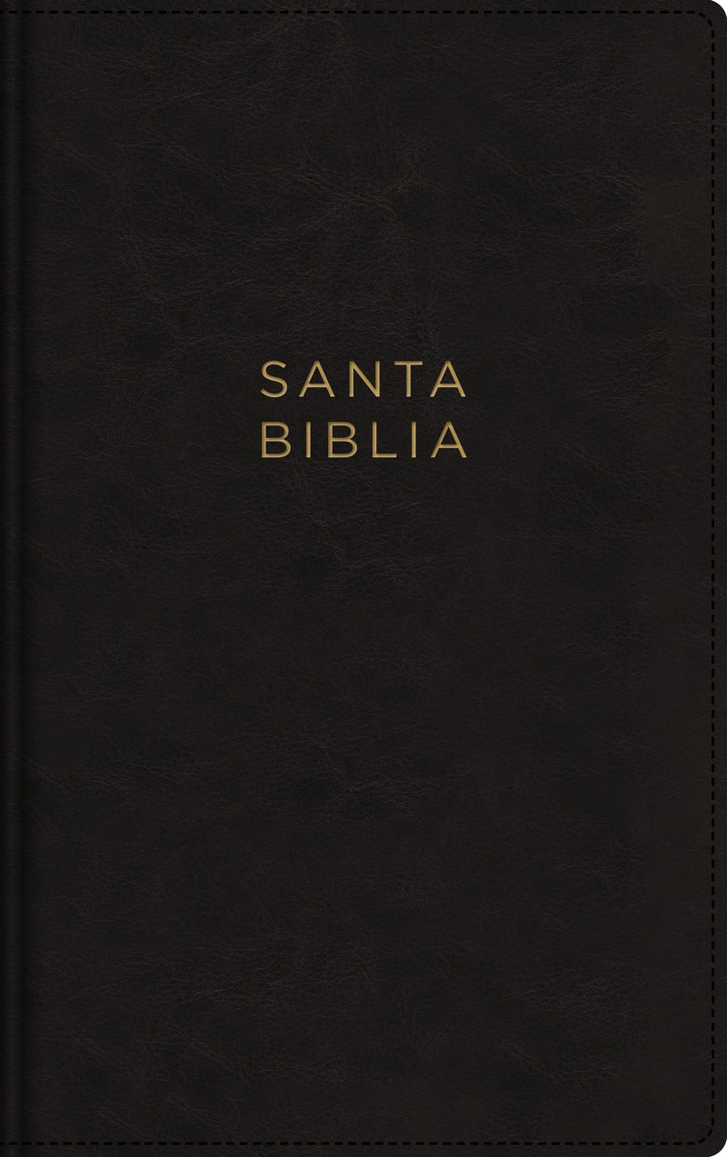 NBLA, Santa Biblia, Ultrafina, Letra grande, Leathersoft, Negro, Palabras de Jesús en rojo, con cierre