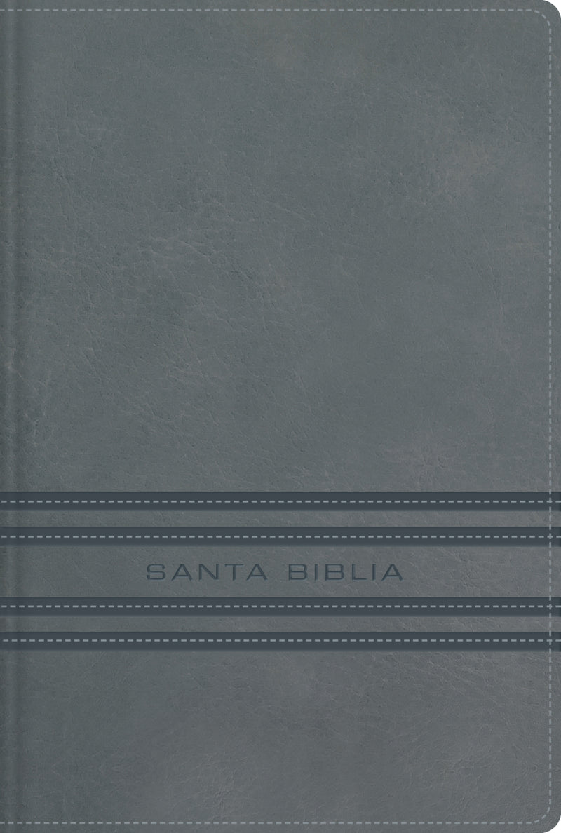 NBLA, Santa Biblia, Edición versificada, Tamaño bolsillo, Leathersoft, Gris, Palabras de Jesús en rojo, Comfort Print