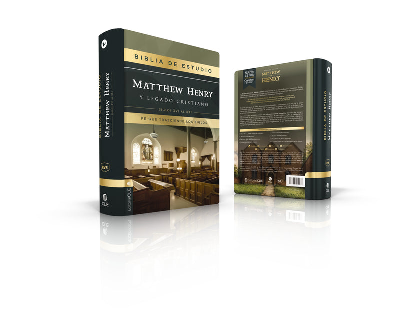 RVR, Biblia de estudio Matthew Henry y legado cristiano, Tapa dura, Interior a dos colores