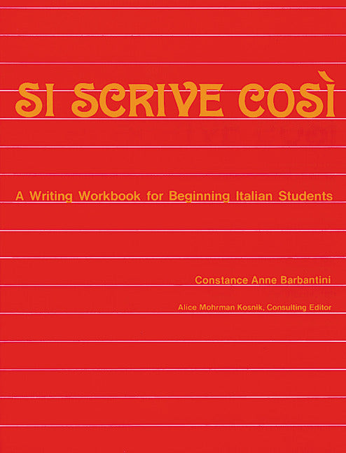 Si Scrive Cosi Workbook