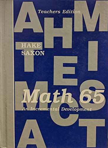 Math Sixty-Five Hake, Stephen and Saxon, John